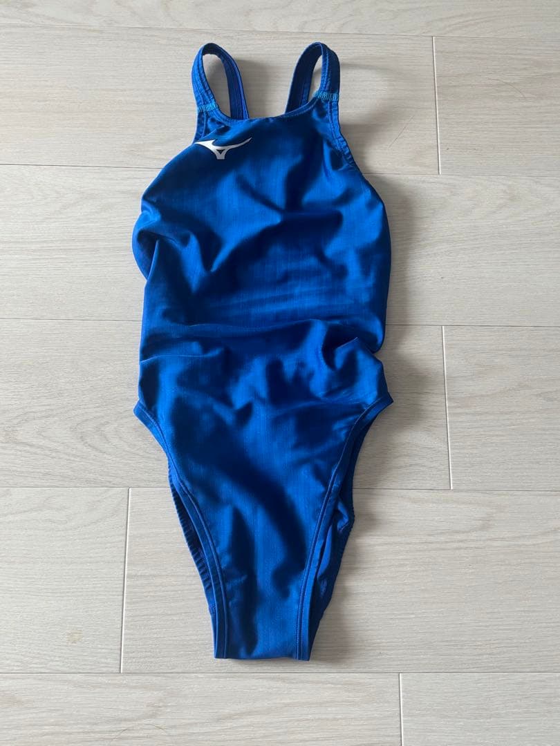 ミズノ ハイカット 競泳水着 (ブルー M)