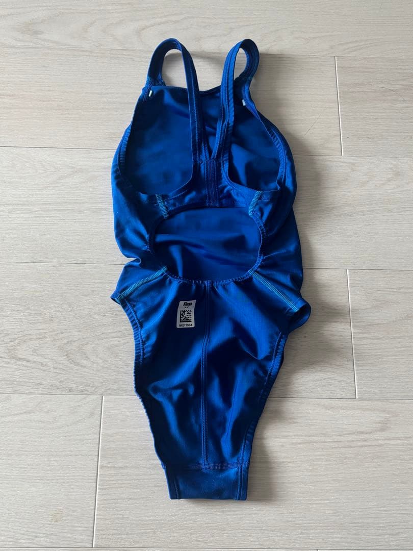 ミズノ ハイカット 競泳水着 (ブルー M)