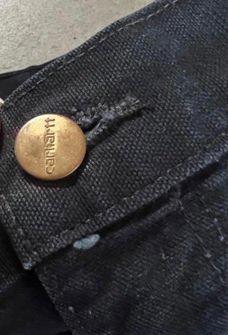 希少サイズ 90s USA製 カーハート ダブルニー B01 BLK