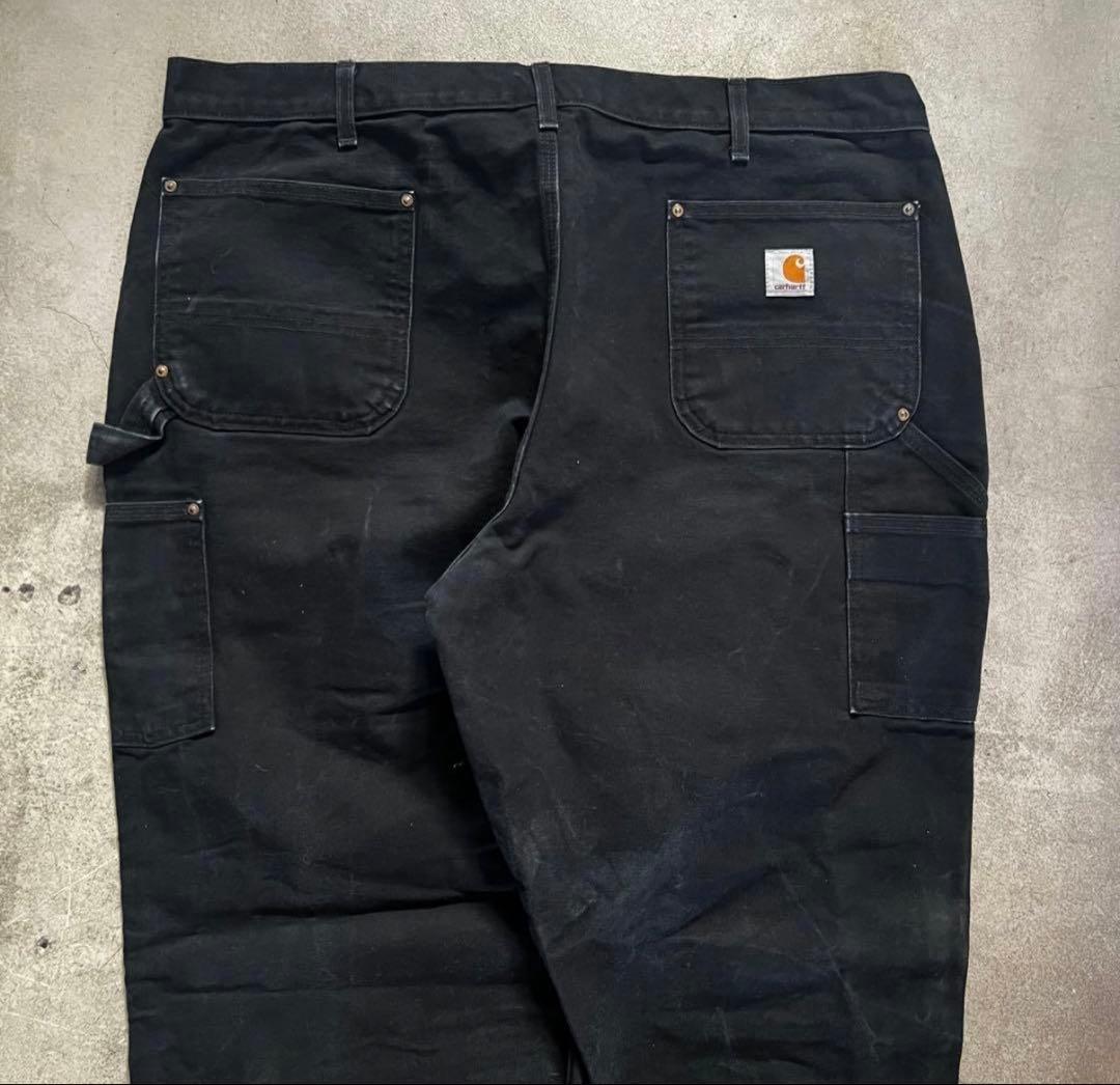 希少サイズ 90s USA製 カーハート ダブルニー B01 BLK