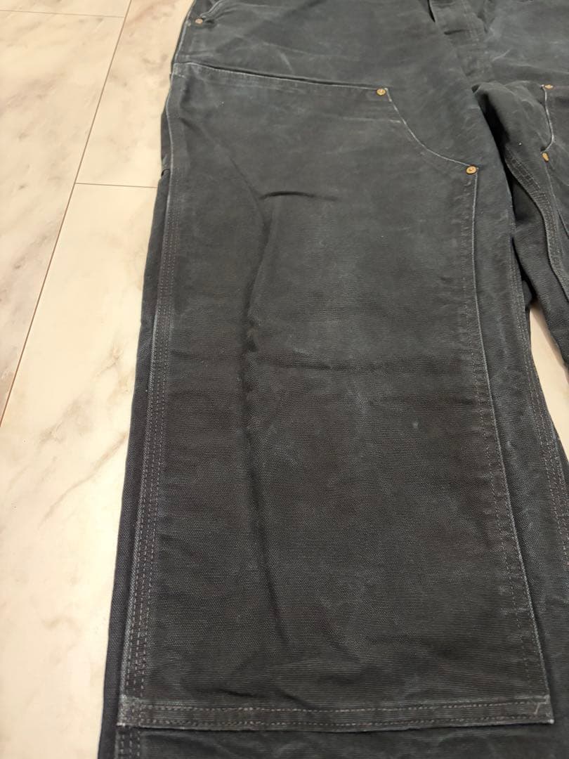 希少サイズ 90s USA製 カーハート ダブルニー B01 BLK