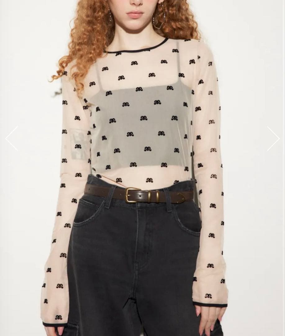 MICHIXSLY SHEER MOTIF トップス