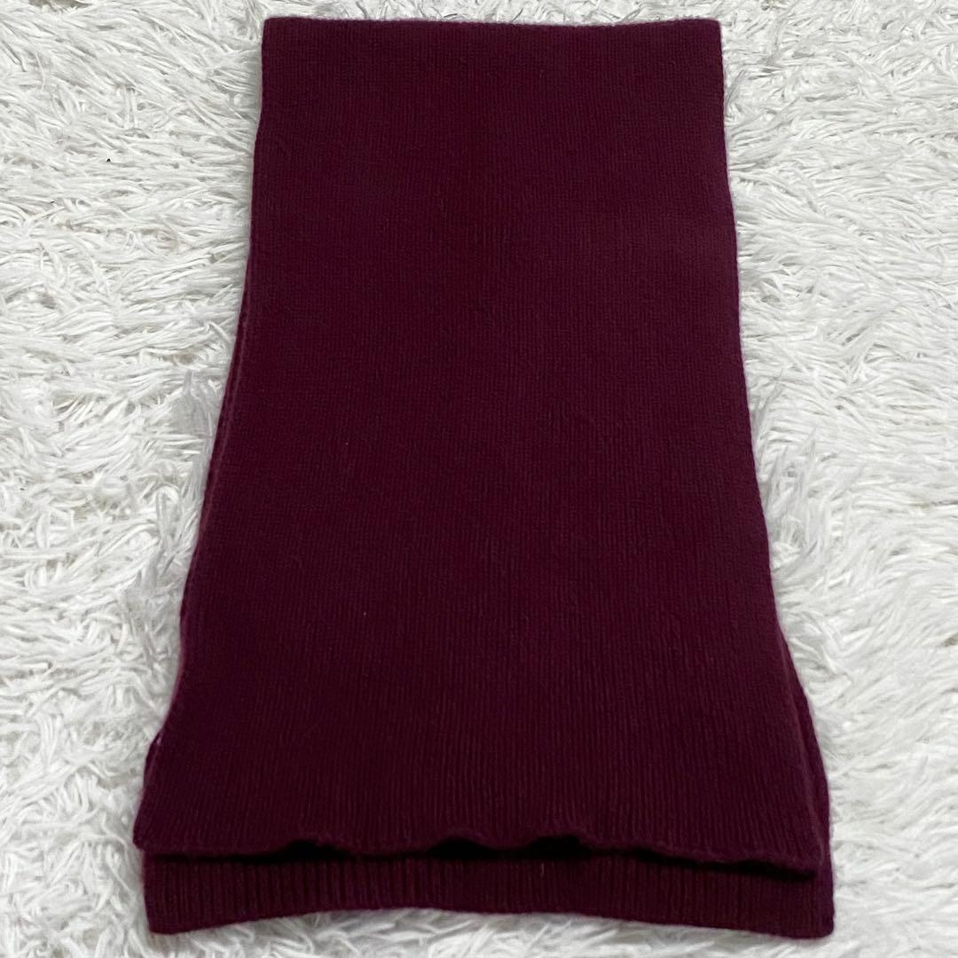 MONCLER・モンクレール・マフラー・カシミヤ・ダブルロゴワッペン・ボルドー