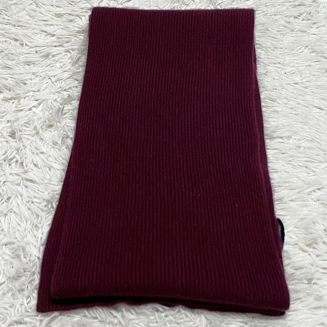 MONCLER・モンクレール・マフラー・カシミヤ・ダブルロゴワッペン・ボルドー