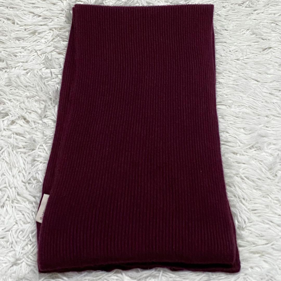 MONCLER・モンクレール・マフラー・カシミヤ・ダブルロゴワッペン・ボルドー