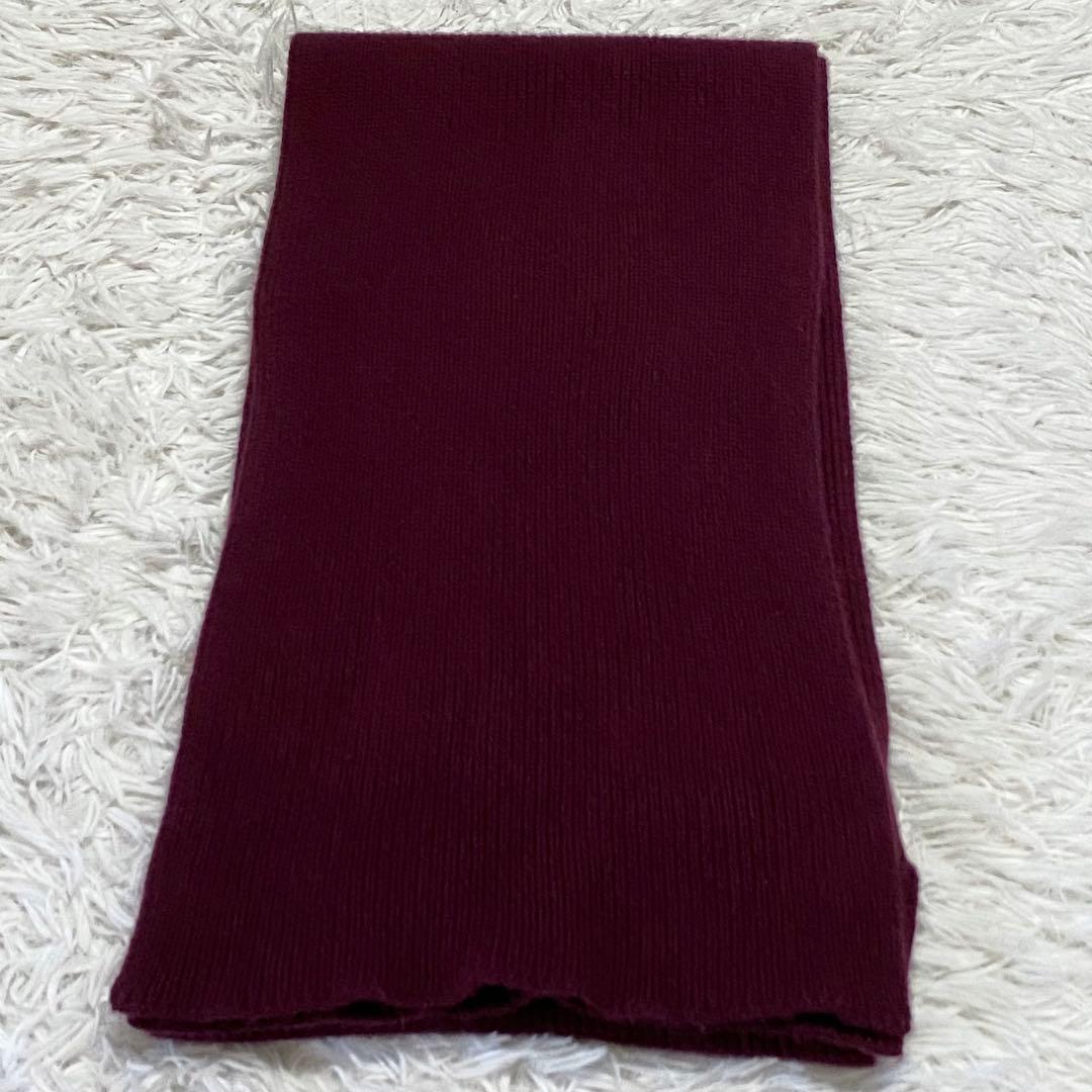 MONCLER・モンクレール・マフラー・カシミヤ・ダブルロゴワッペン・ボルドー