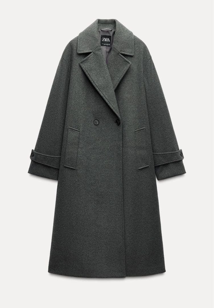 ZARA オーバーサイズソフトコート Lサイズ　グレー