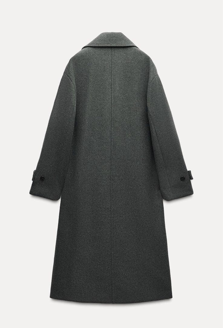 ZARA オーバーサイズソフトコート Lサイズ　グレー