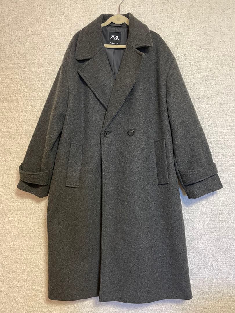 ZARA オーバーサイズソフトコート Lサイズ　グレー