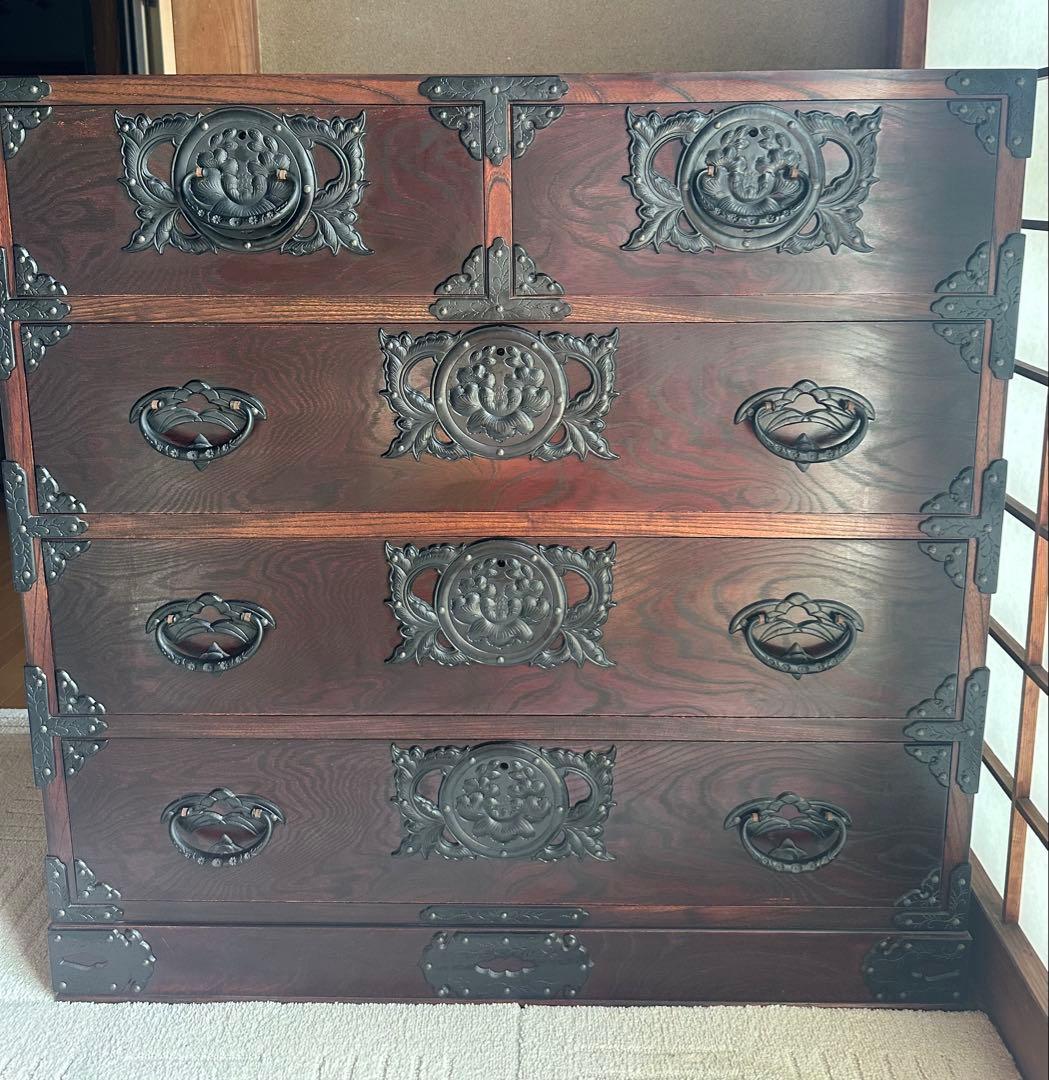 【送料込】元祖 岩谷堂箪笥 桜木作 チェスト伝統工芸品 和家具 和モダン