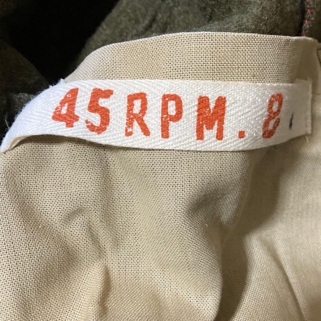 45rpm ウールコート　カーキー　緑