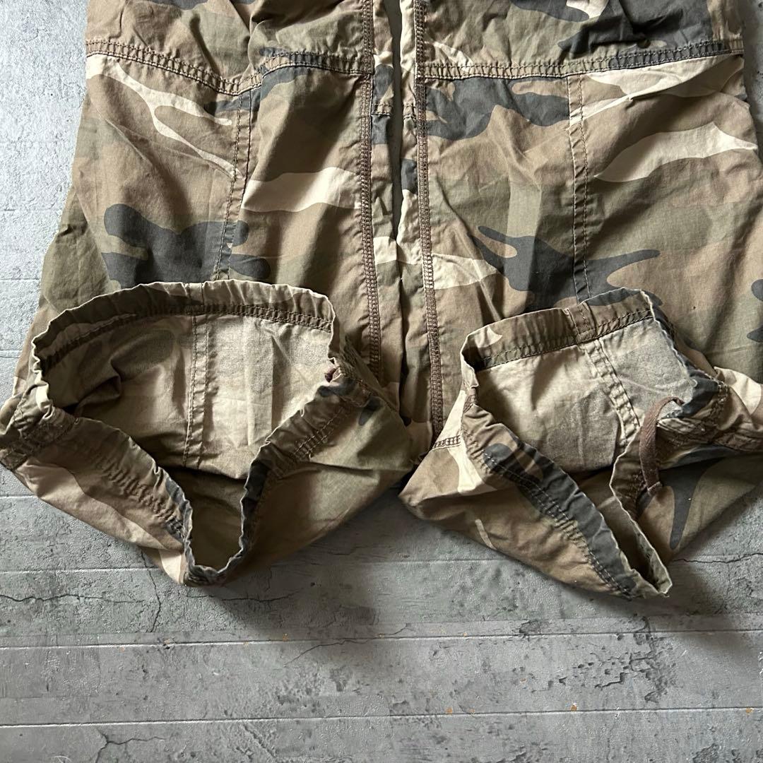 00s Y2K GOA ゴア 迷彩 パラシュートパンツ カーゴ サスペンダー
