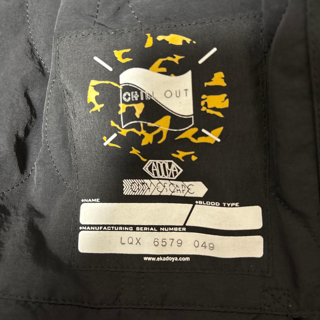 カドヤ KADOYA NOEMI / ブラック キルティングジャケット　LL