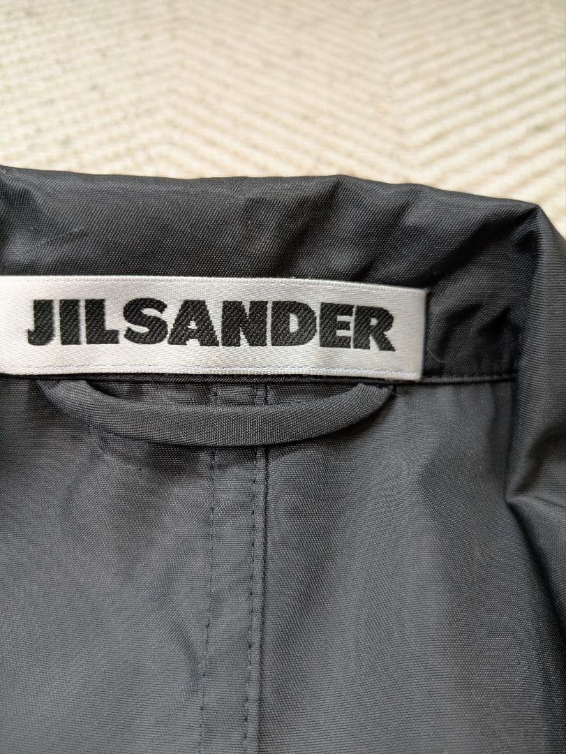 JIL SANDER ブラック トレンチコート　ロング Aライン　ヴィンテージ