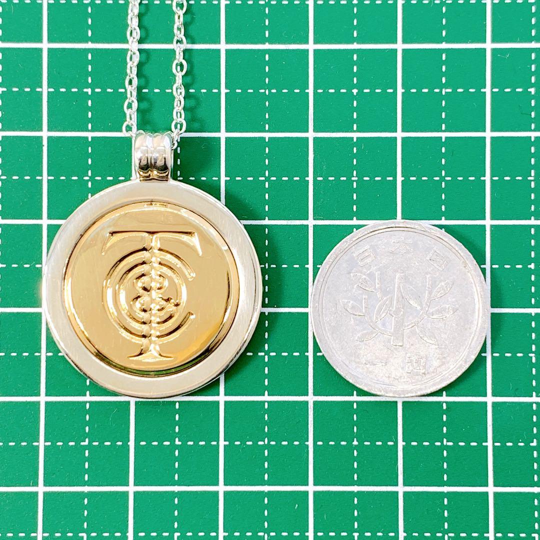 美品 ティファニー 旧ロゴ コンビ ネックレス チェーン社外品 シルバー k18