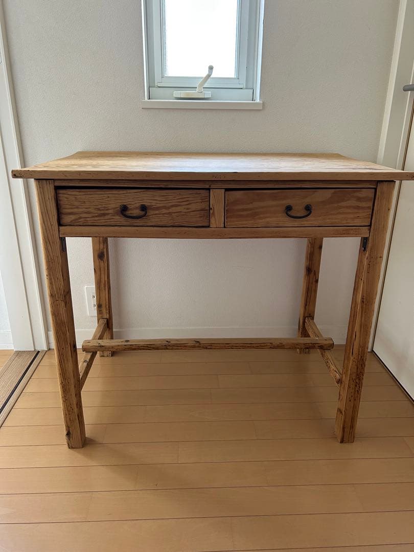 【am.】ジャパンアンティーク　机　古道具　スリップド