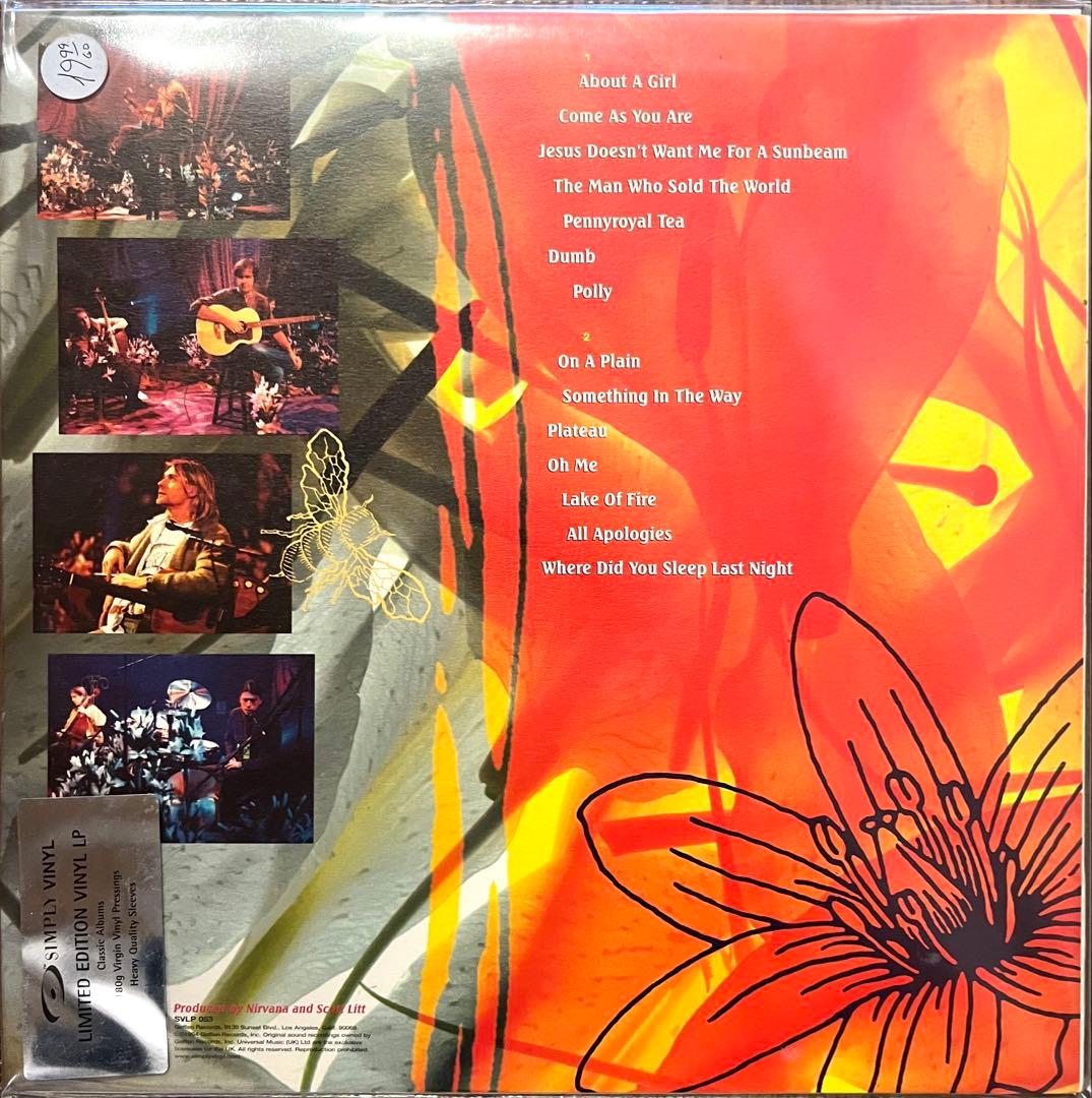 NIRVANA UNPLUGGED IN NEW YORK LP 美品◎