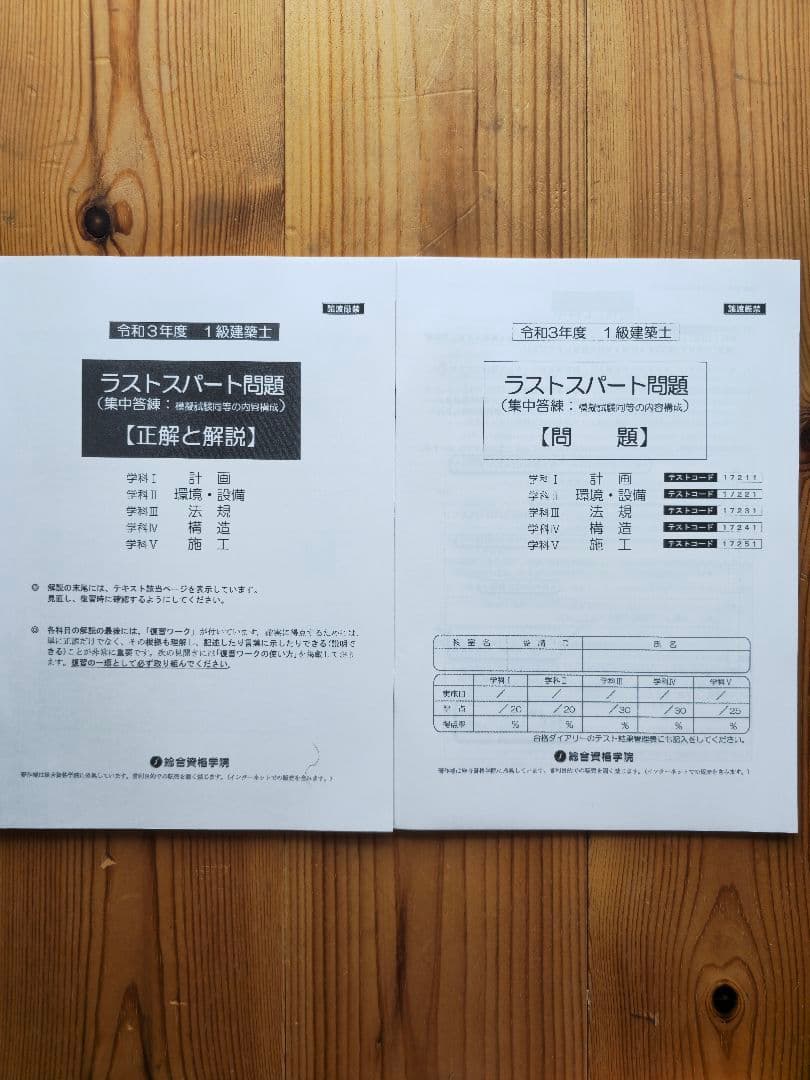 令和3年1級建築士試験テキスト