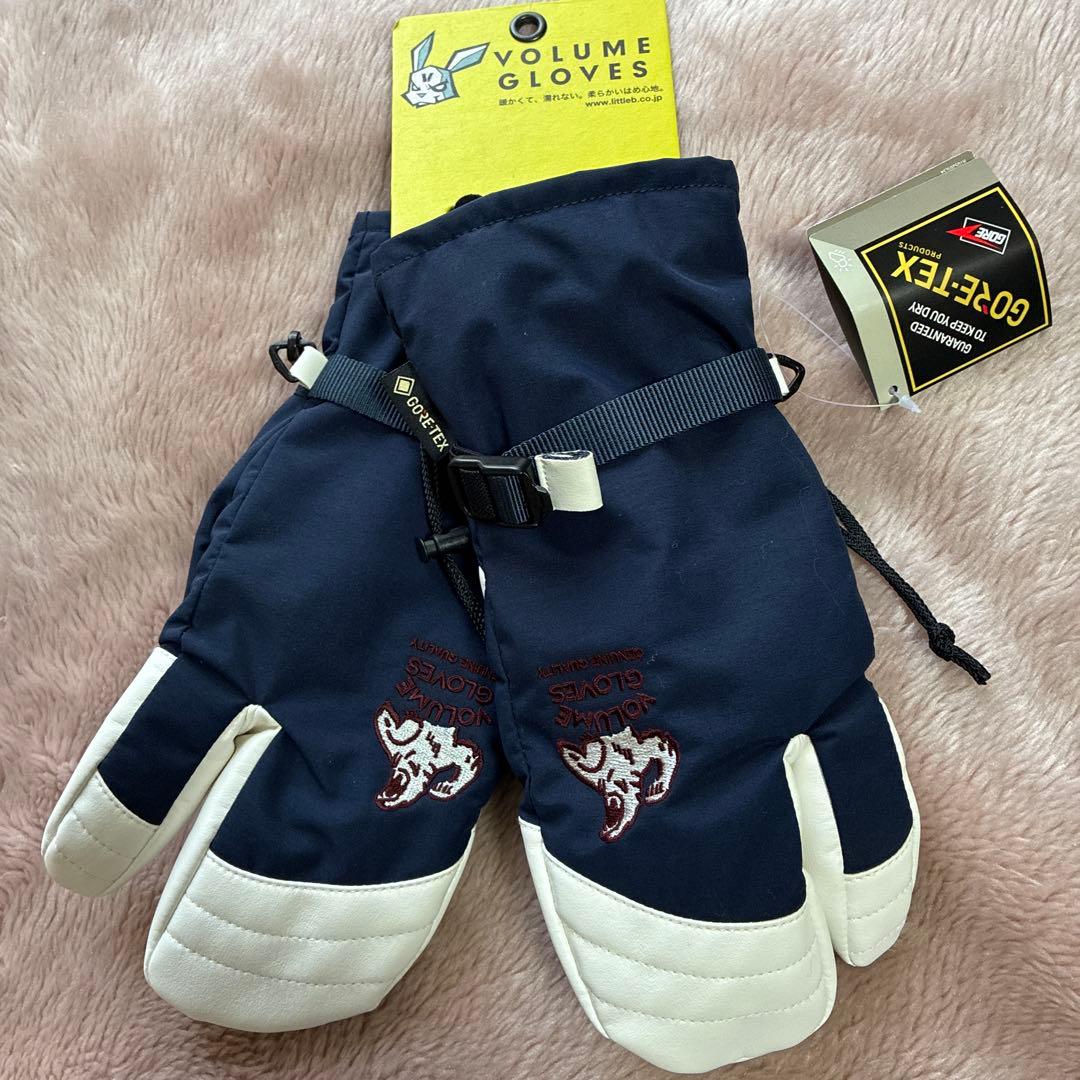 THREE KING GORE-TEX グローブネイビー×ホワイト S