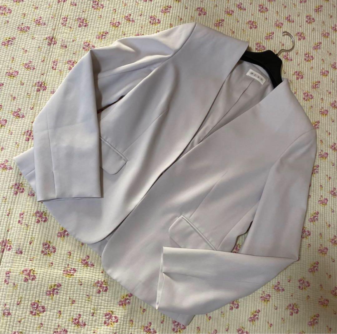 プラステ Vカラー ストレッチ ジャケット L アイボリー系 春秋 DMW