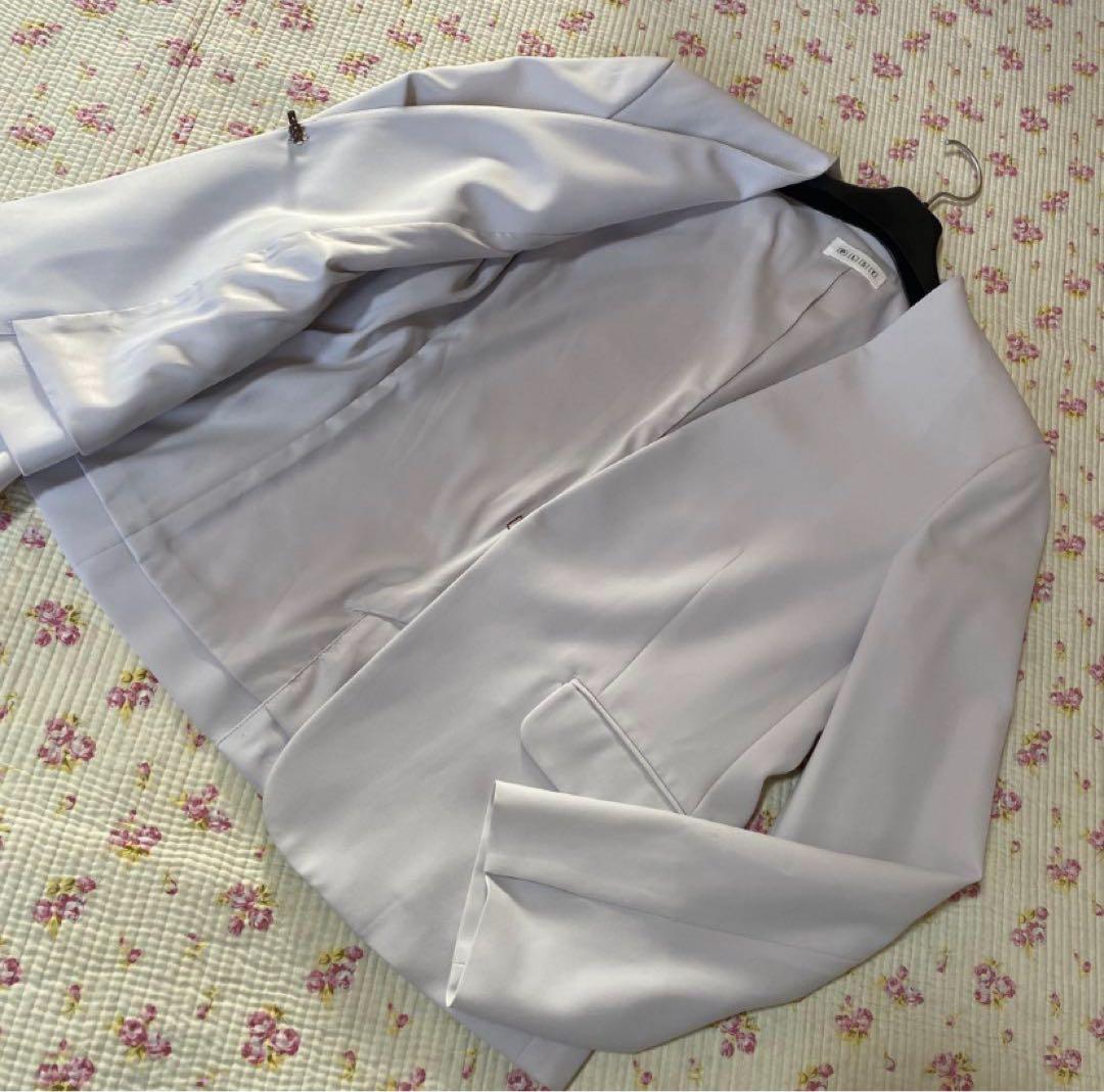 プラステ Vカラー ストレッチ ジャケット L アイボリー系 春秋 DMW