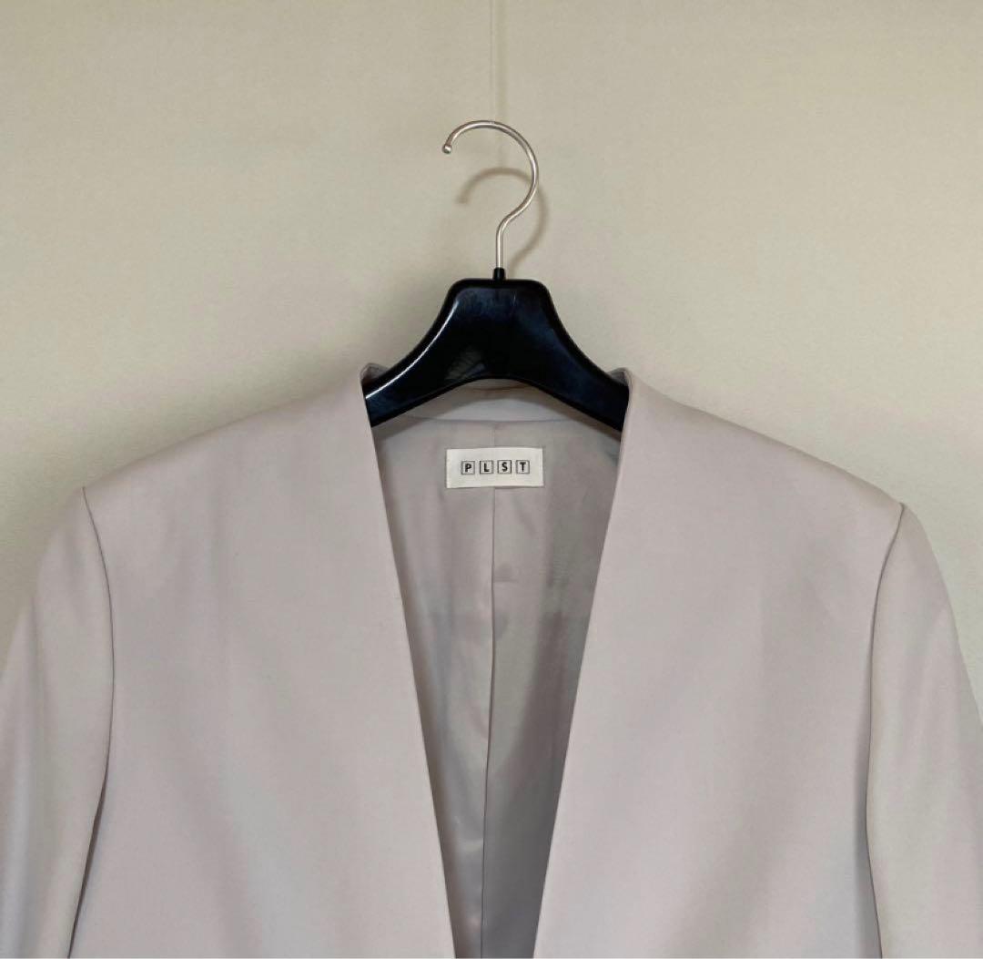 プラステ Vカラー ストレッチ ジャケット L アイボリー系 春秋 DMW