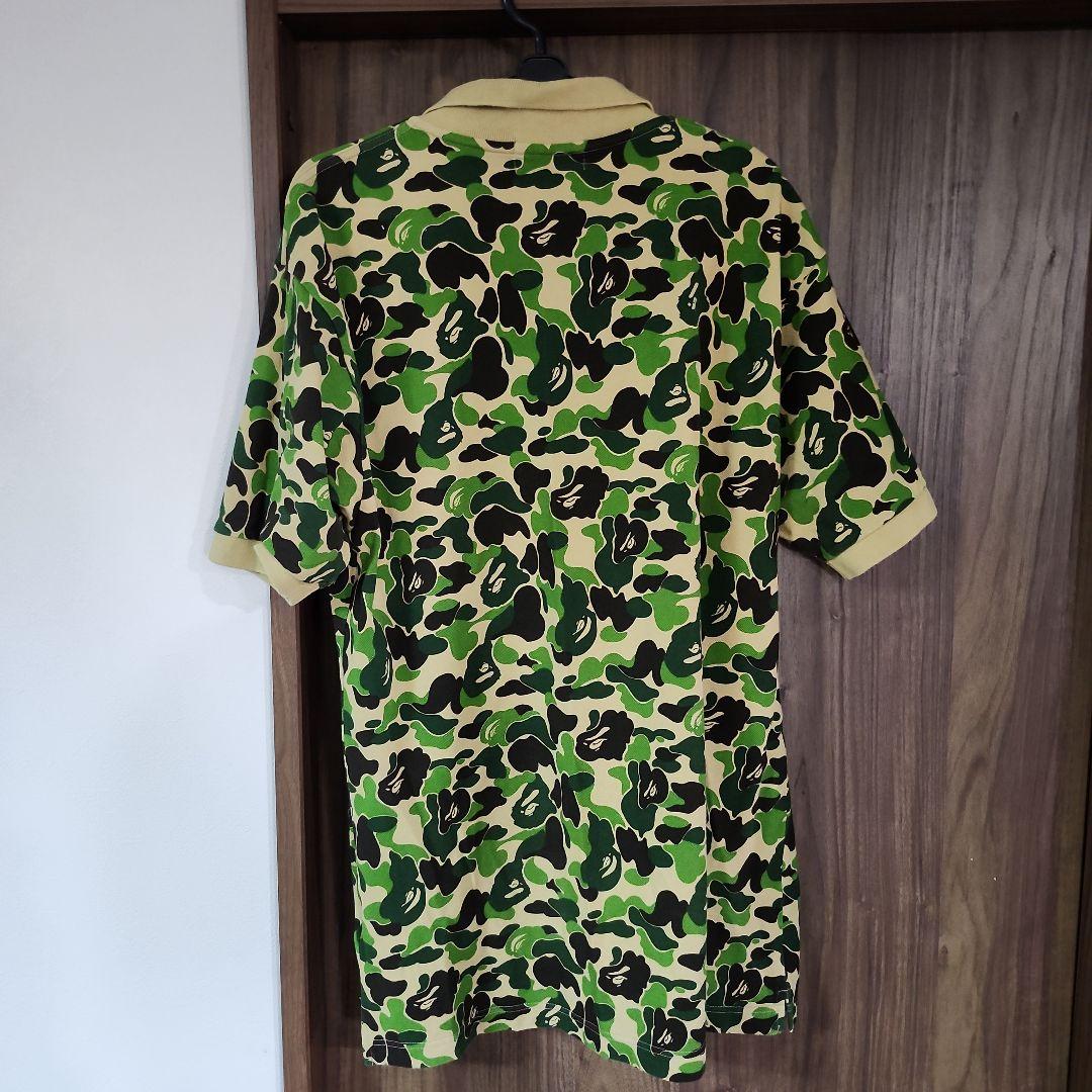 アベイシングエイプ 半袖ポロシャツ 迷彩 カモフラ 刺繍ロゴ XLサイズ