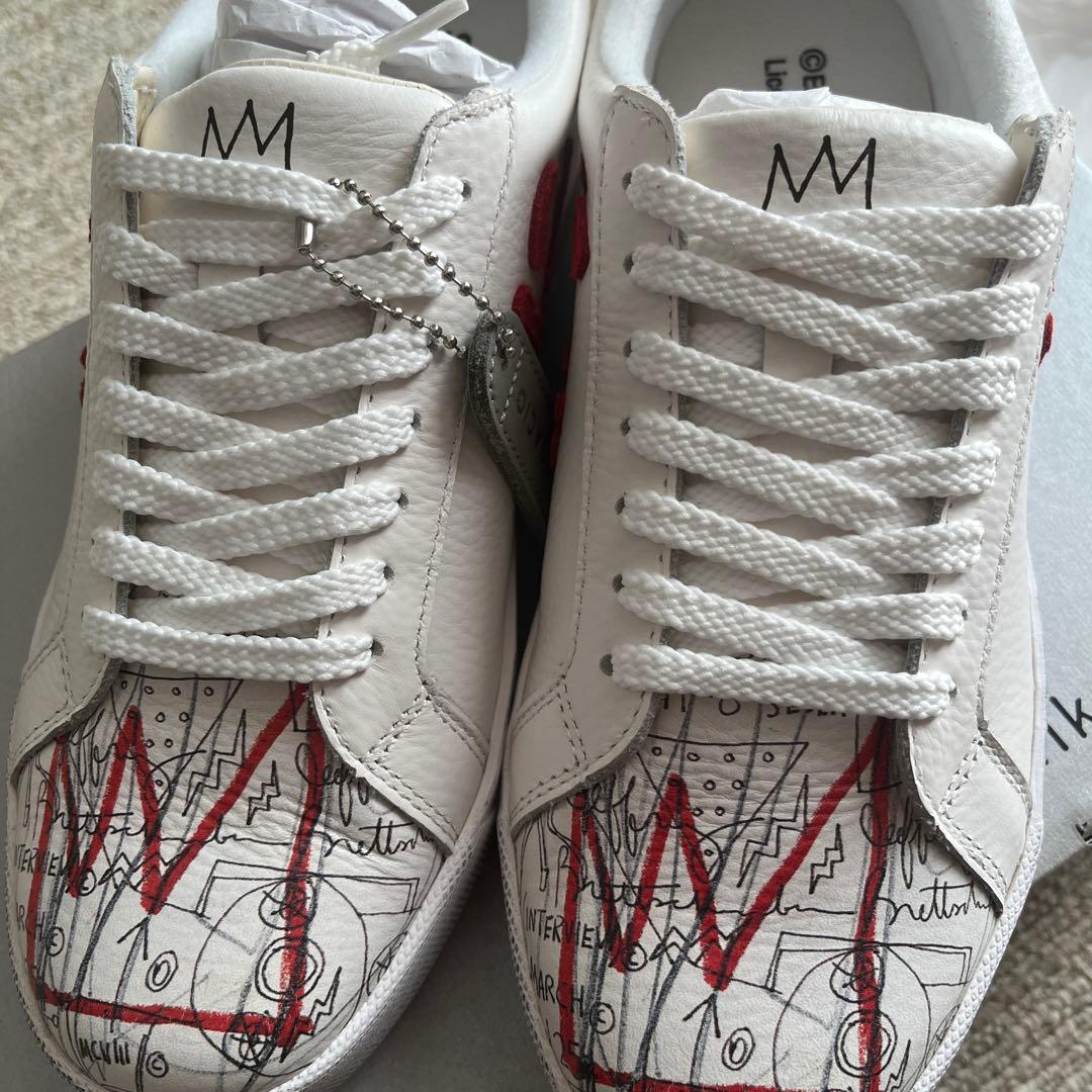 JEAN-MICHEL BASQUIAT スニーカー ホワイト/レッド　23cm