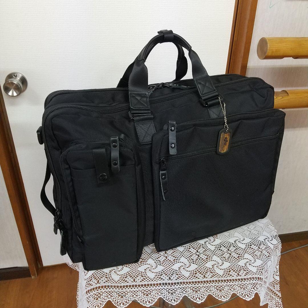 あ*り様 アルファインダストリーズ 3wayブラック ビジネスバッグ 多機能