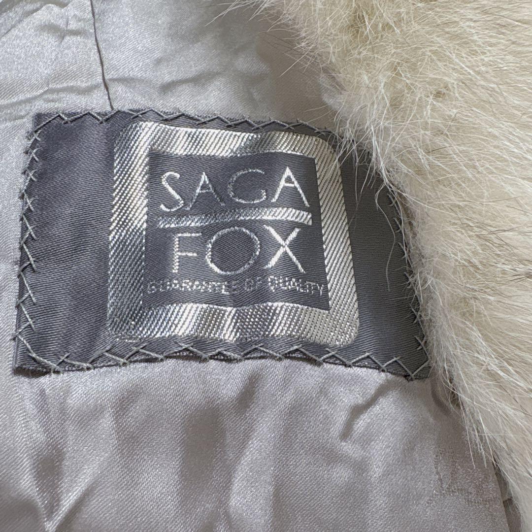高級 毛皮 コート 狐 SAGA FOX 銀サガ シルバーフォックス ハーフ丈