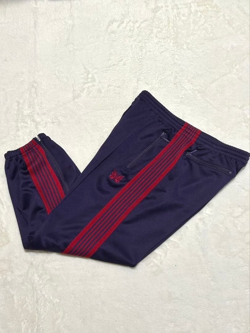 【Needles 】トラックパンツ ジップド パープルレッド　Ｍ