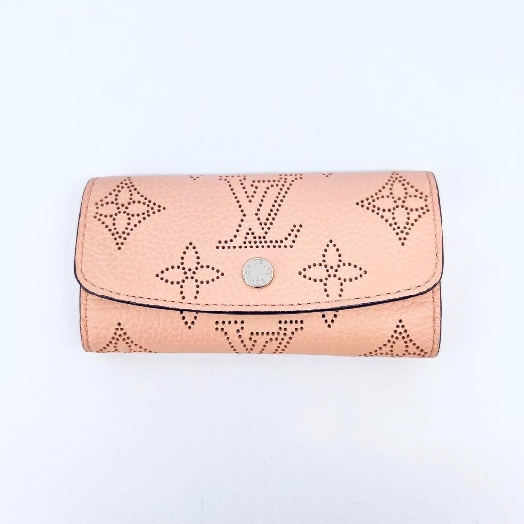 極美品 ルイヴィトン マヒナ ミュルティクレ4 レザー キーケース マグノリア