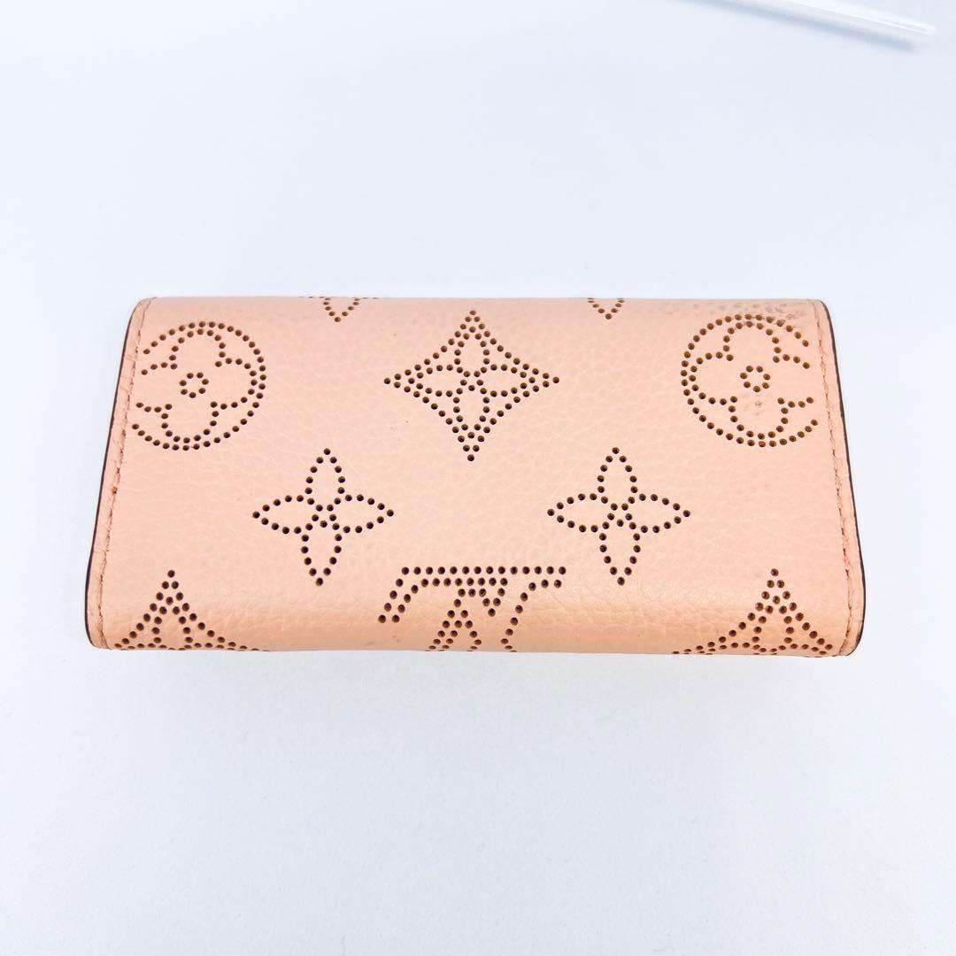 極美品 ルイヴィトン マヒナ ミュルティクレ4 レザー キーケース マグノリア