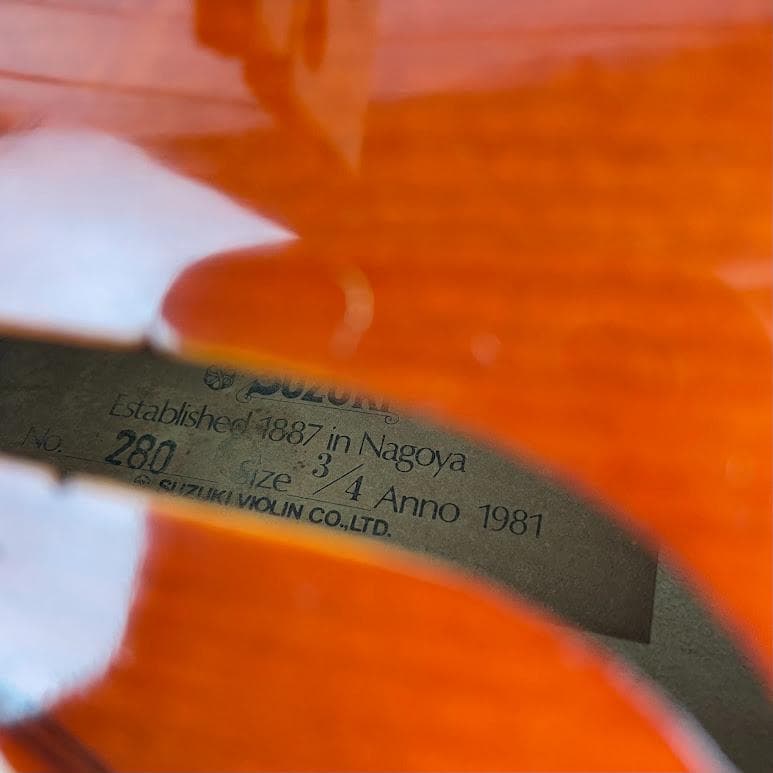 美品●鈴木バイオリン No.280● 3/4 1981年製 黄金期 violin