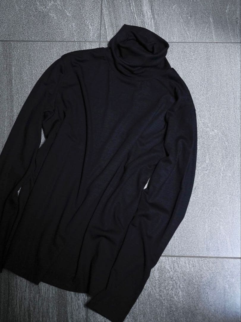 MBハイエンド尾州ウール ニットタートルネックカットソー