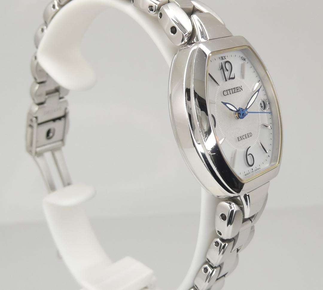 ✴美品稼働品 シチズン エクシード 電波ソーラー チタン トノー 15.5cm