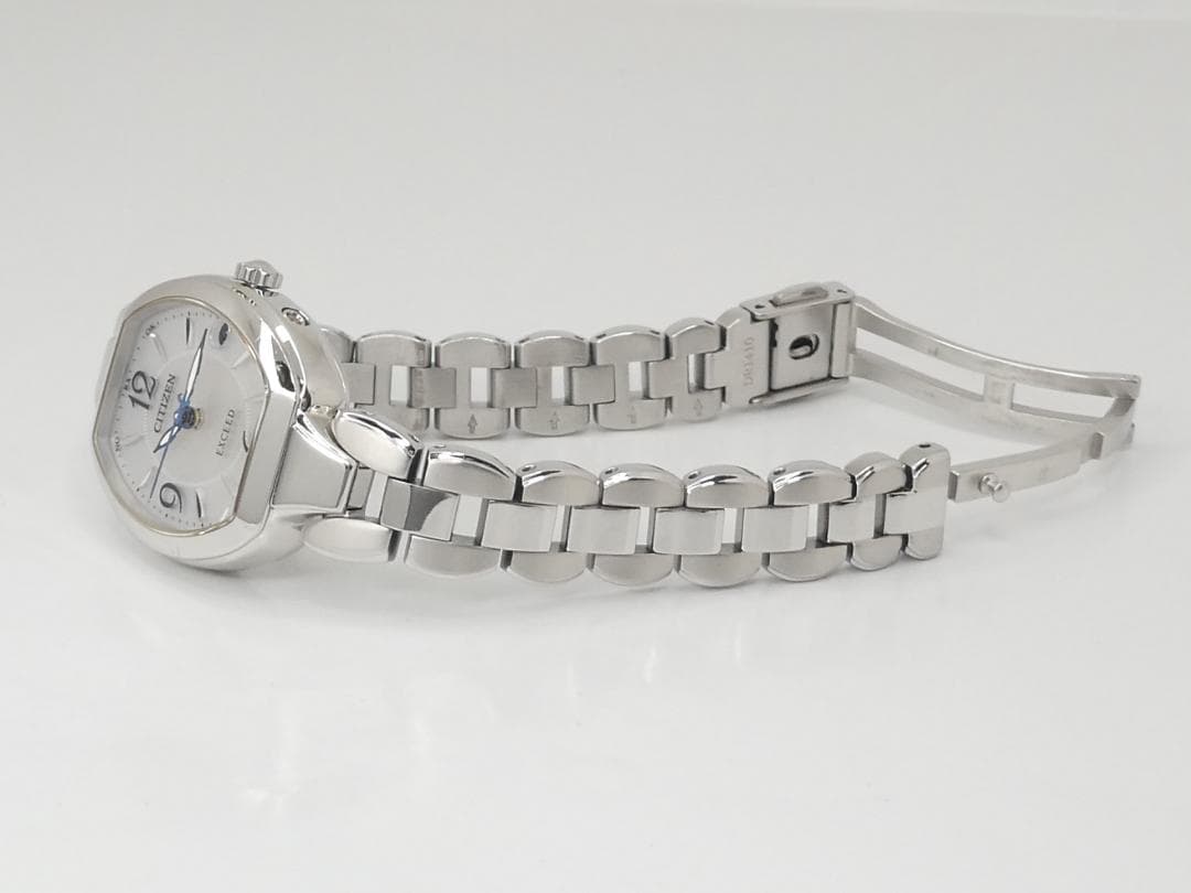 ✴美品稼働品 シチズン エクシード 電波ソーラー チタン トノー 15.5cm