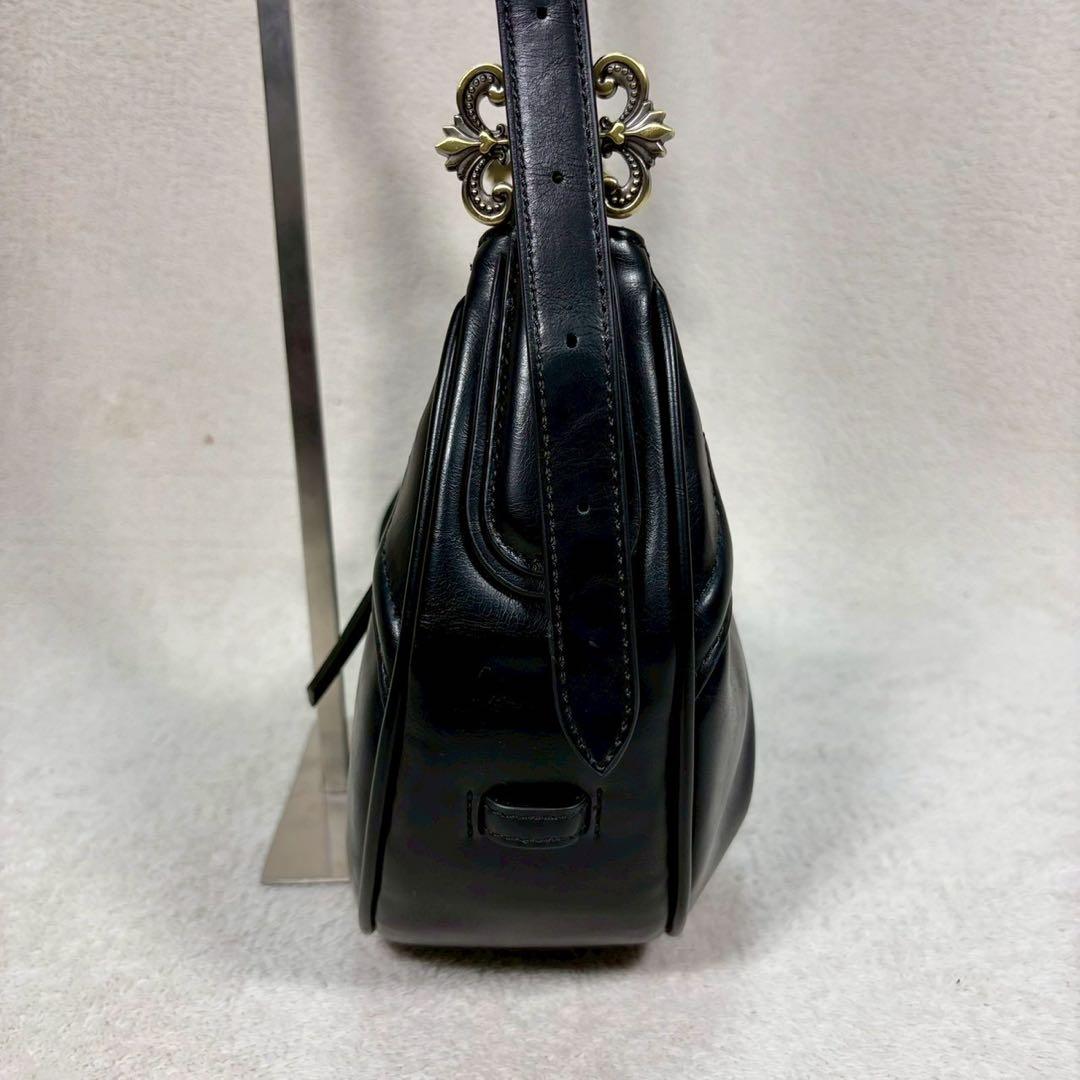 【未使用級✨】アナスイ　ショルダー　ディディオン　金具ロゴ　ハーフムーン　y2k