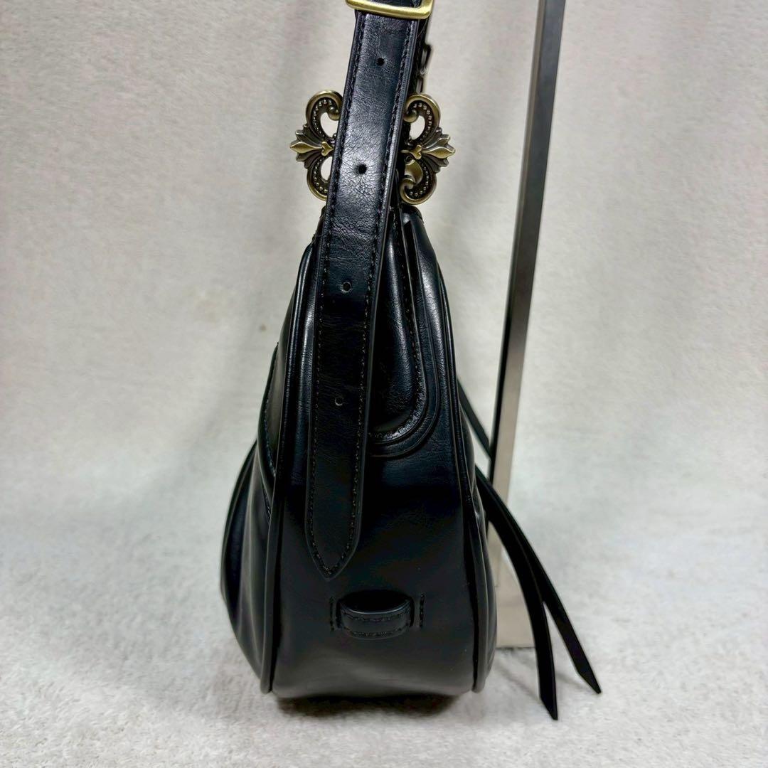 【未使用級✨】アナスイ　ショルダー　ディディオン　金具ロゴ　ハーフムーン　y2k