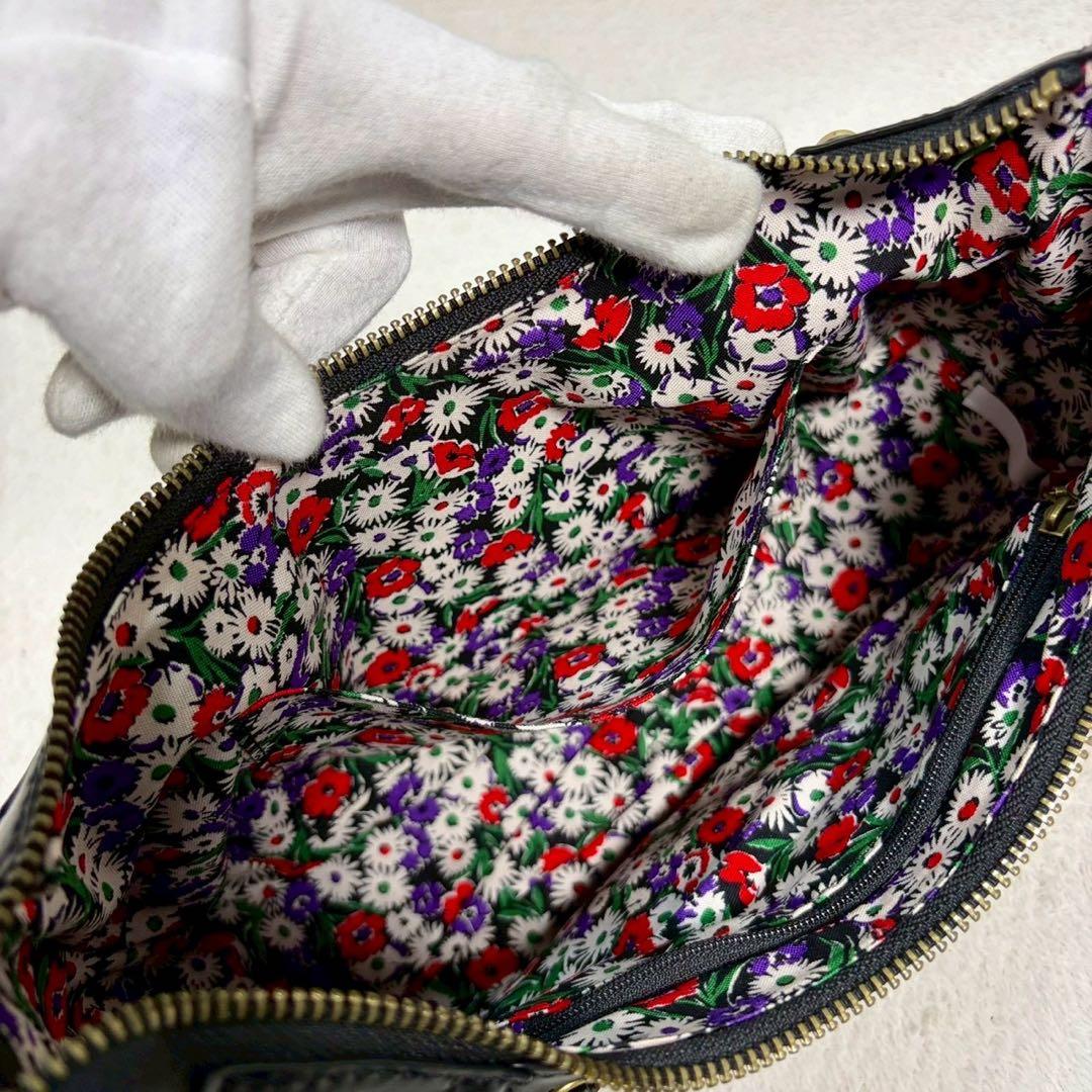 【未使用級✨】アナスイ　ショルダー　ディディオン　金具ロゴ　ハーフムーン　y2k