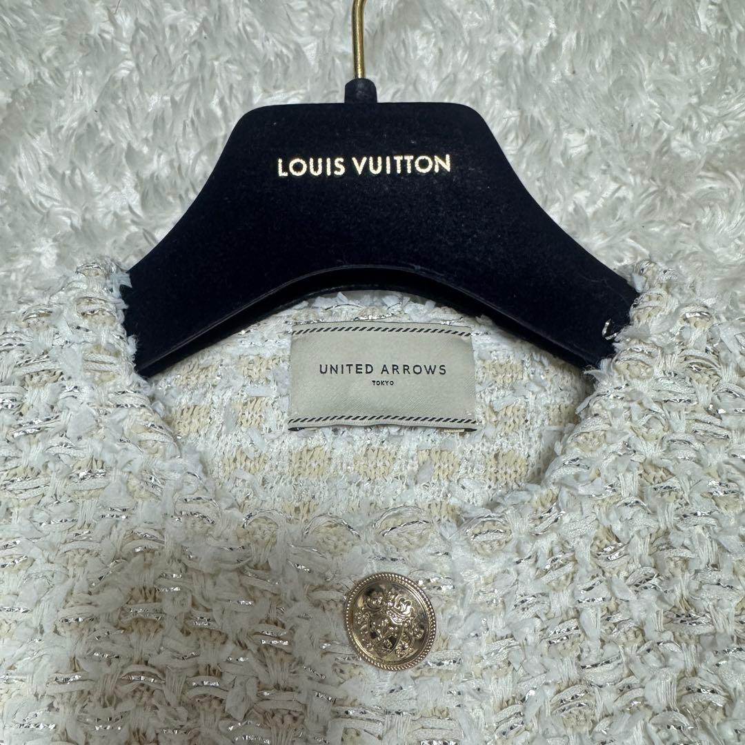 美品 UNITED ARROWS ファンシーツイードカーディガン ラメ 定価4万