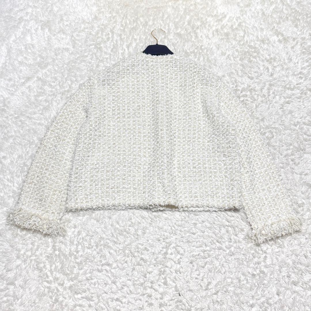 美品 UNITED ARROWS ファンシーツイードカーディガン ラメ 定価4万