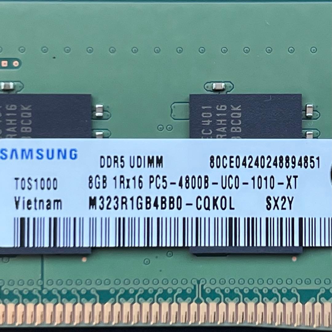 週末限定価格DDR5 8GB x2枚（16GB） デスクトップ用メモリ