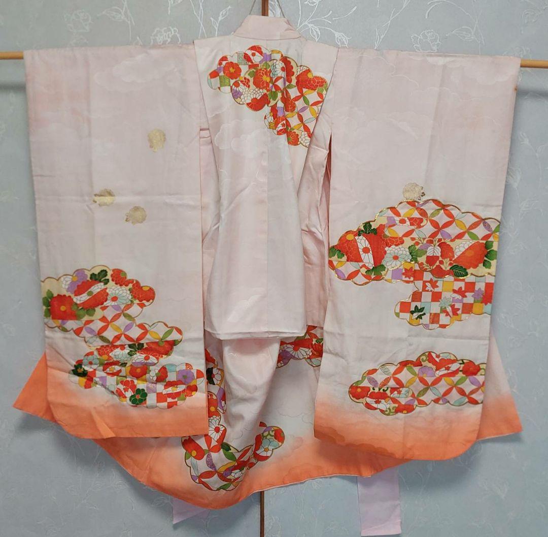 こちまる品です。NA643子供着物 正絹 七五三 お正月 着丈86裄丈45