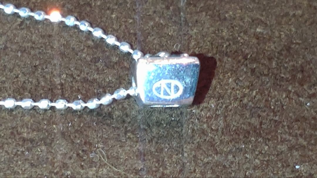 中古　ノエマ　18金ホワイトゴールド　オニキスネックレス