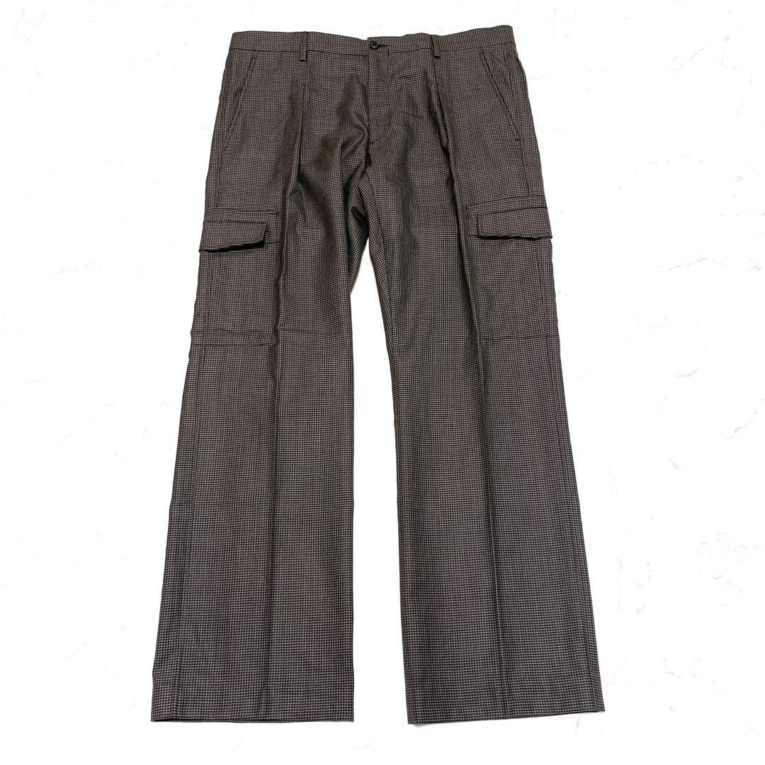 【美品　特大4L！シルク】エトロ　スーツセットアップ　ペイズリー柄　ブラウン　茶