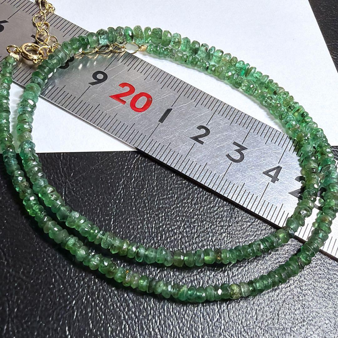 サービス品＊ザンビア産エメラルドのネックレスa37