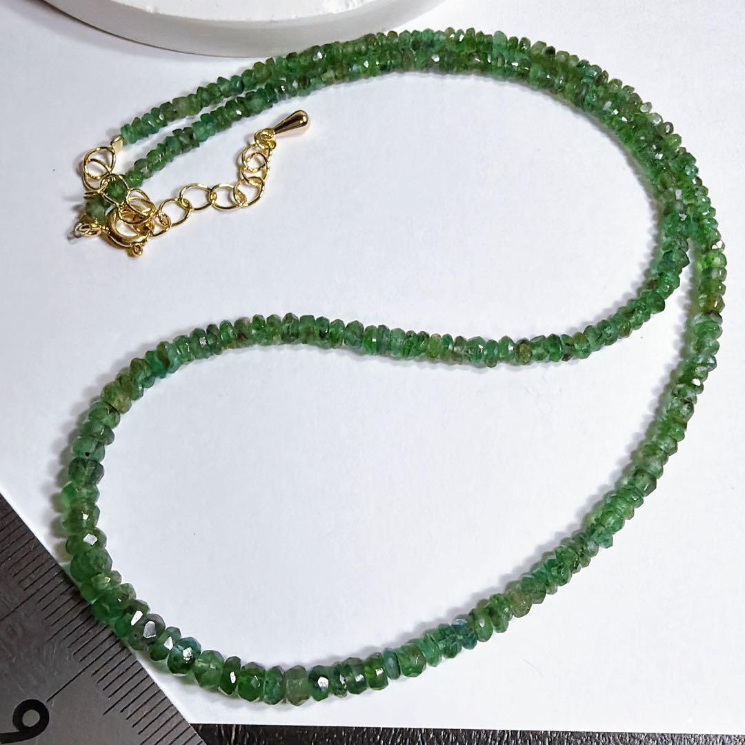 サービス品＊ザンビア産エメラルドのネックレスa37