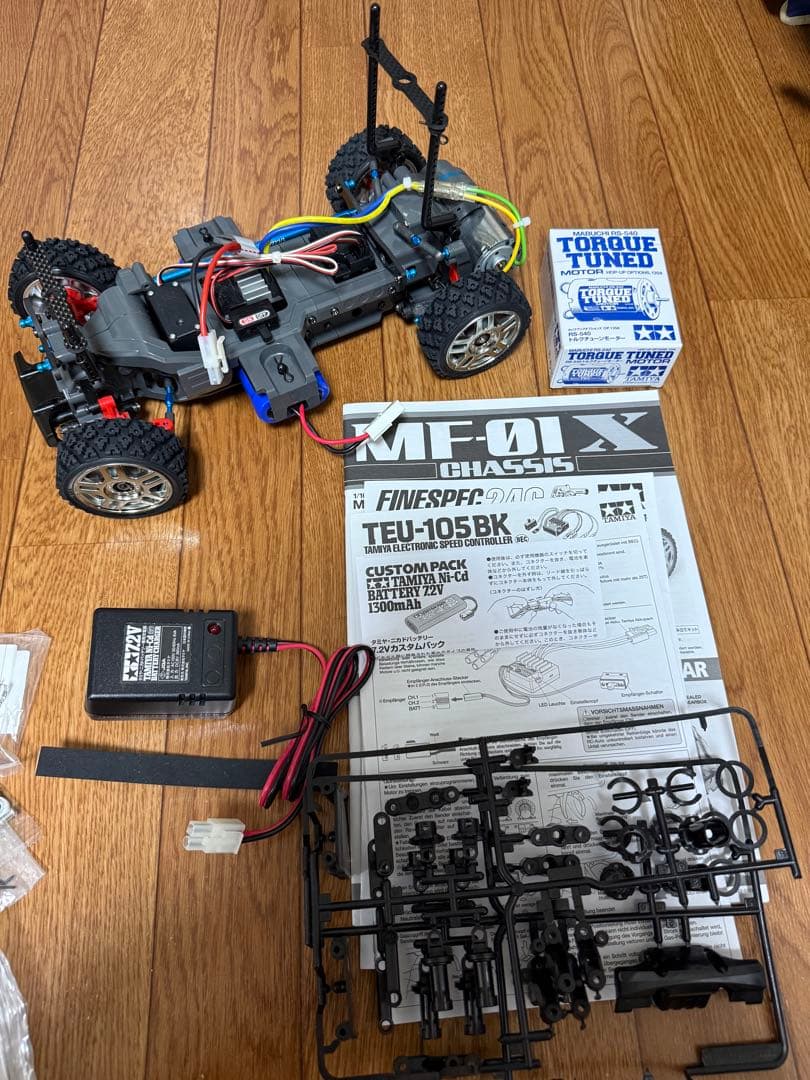 タミヤラジコン1/10 MF-01Xシャーシフルセット　ほぼフルオプション組立済
