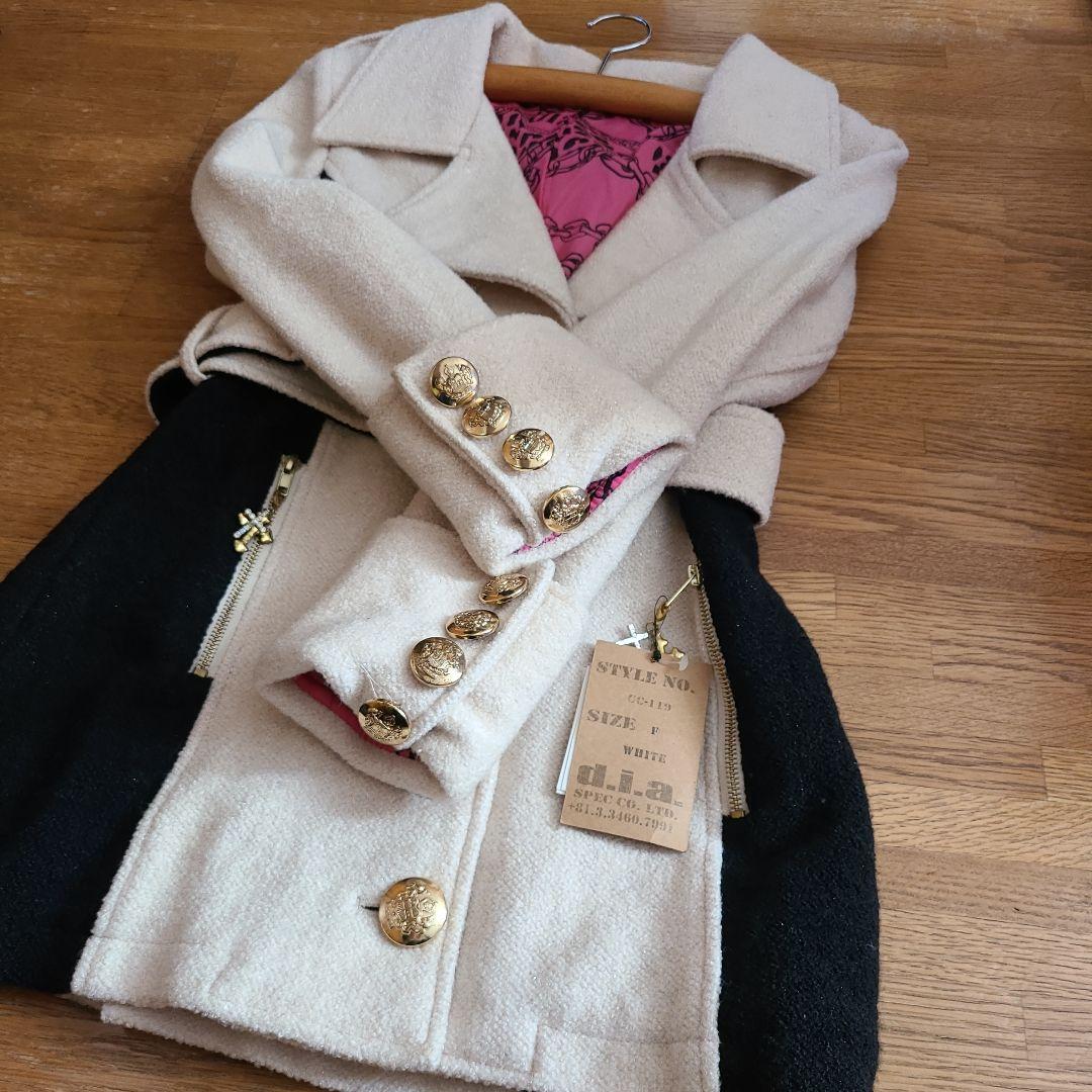 d.i.aダイア ダイヤウールコート アウター キラキラ 平成ギャルy2k109